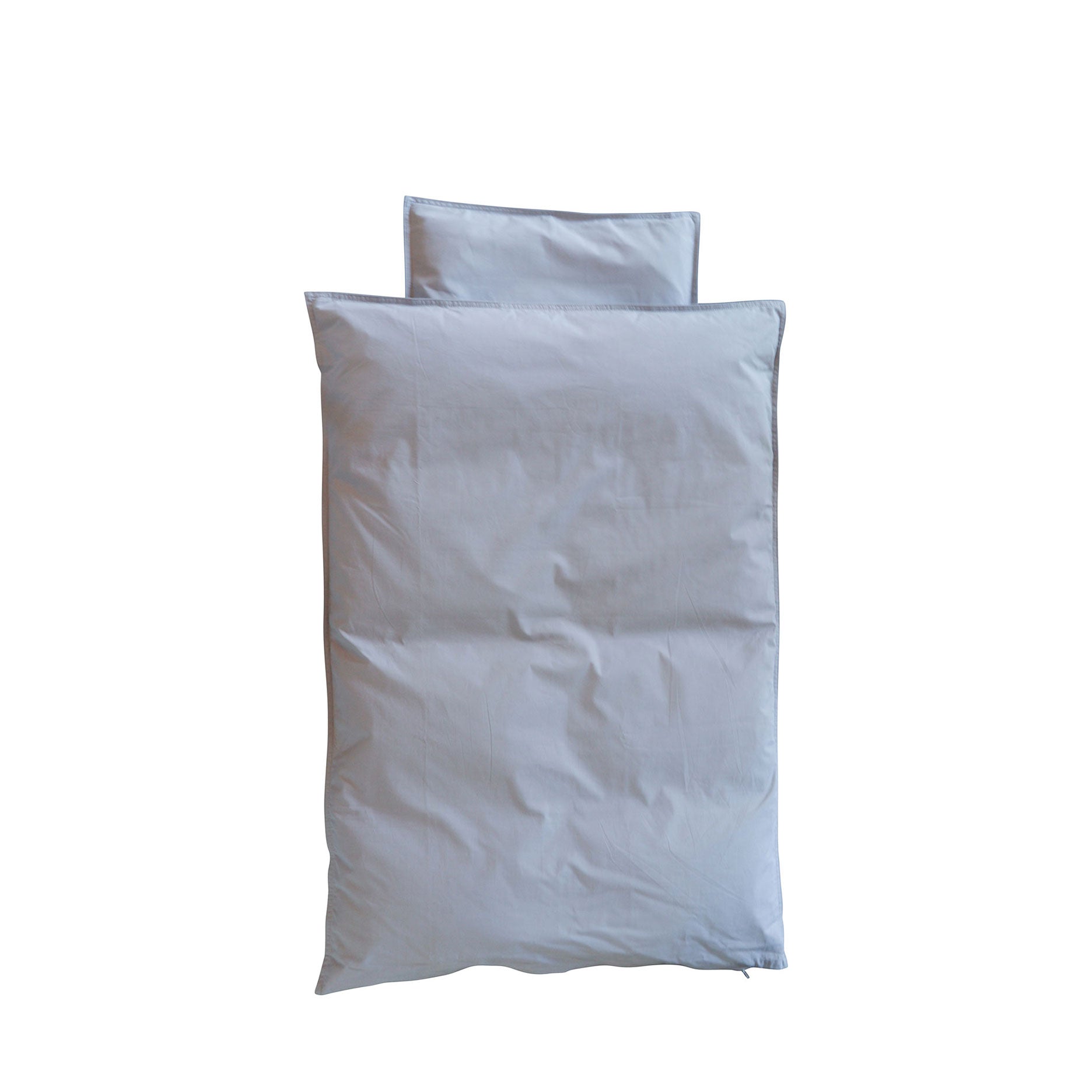 Percale sengetøj baby 70x100 cm lys grå